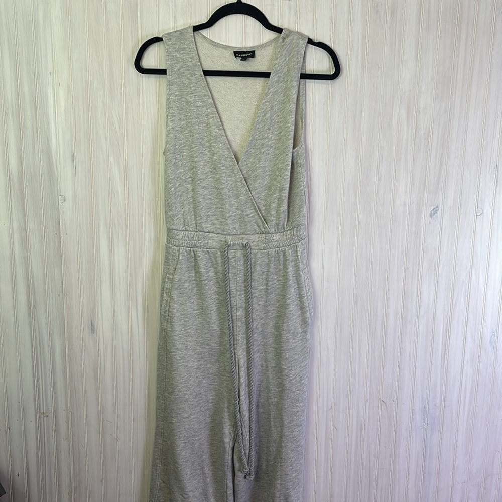 CARBON 38 DRAWSTRING FRENCH TERRY JUMPSUIT SMALL - Picture 2 of 10